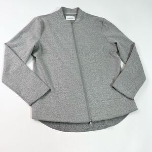 Samsoe Samsoe Jacket Women's Large Lightweight Unlined Zip Wool Blend Gray